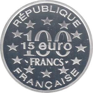1997 SILVER PROOF FRANCE 100 FRANCS 15 EUROS - WORLD COINS - Cambridgeshire Coins