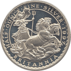 1997 SILVER PROOF HALF OUNCE BRITANNIA - SILVER WORLD COINS - Cambridgeshire Coins