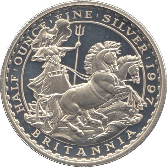 1997 SILVER PROOF HALF OUNCE BRITANNIA - SILVER WORLD COINS - Cambridgeshire Coins