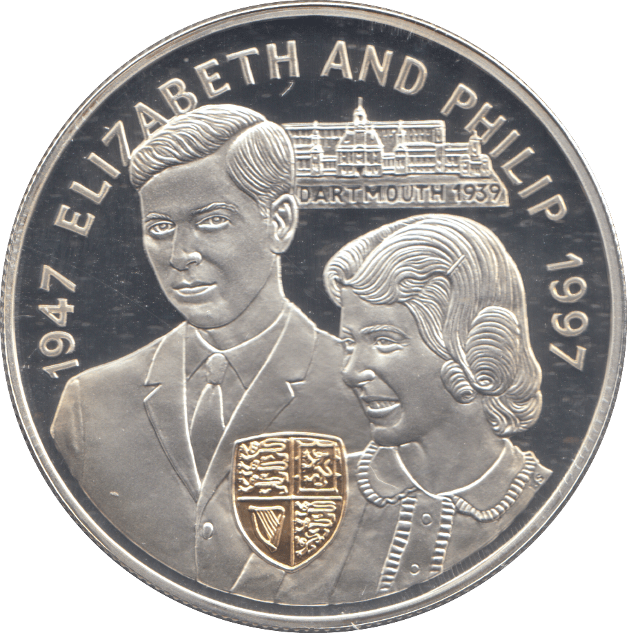 1997 SILVER PROOF JAMAICA TWENTY FIVE DOLLARS ELIZABETH AND PHILIP - Silver Proof - Cambridgeshire Coins