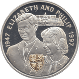 1997 SILVER PROOF JAMAICA TWENTY FIVE DOLLARS ELIZABETH AND PHILIP - Silver Proof - Cambridgeshire Coins