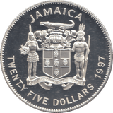 1997 SILVER PROOF JAMAICA TWENTY FIVE DOLLARS ELIZABETH AND PHILIP - Silver Proof - Cambridgeshire Coins