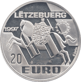 1997 SILVER PROOF LUXEMBURG 20 EUROS - WORLD COINS - Cambridgeshire Coins