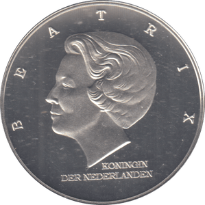 1997 SILVER PROOF NETHERLAND 10 GULDEN - SILVER WORLD COINS - Cambridgeshire Coins