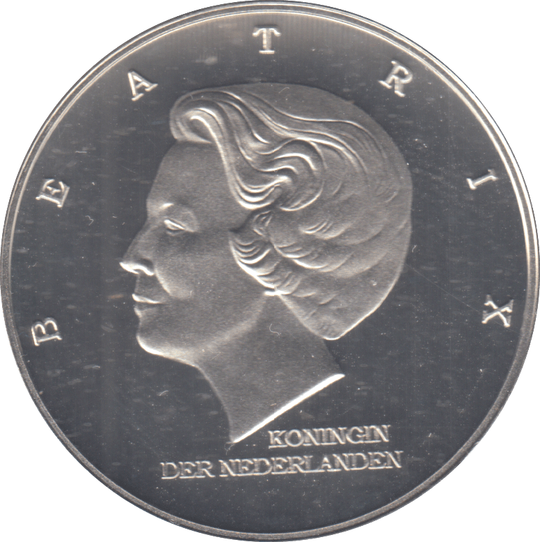 1997 SILVER PROOF NETHERLAND 10 GULDEN - SILVER WORLD COINS - Cambridgeshire Coins