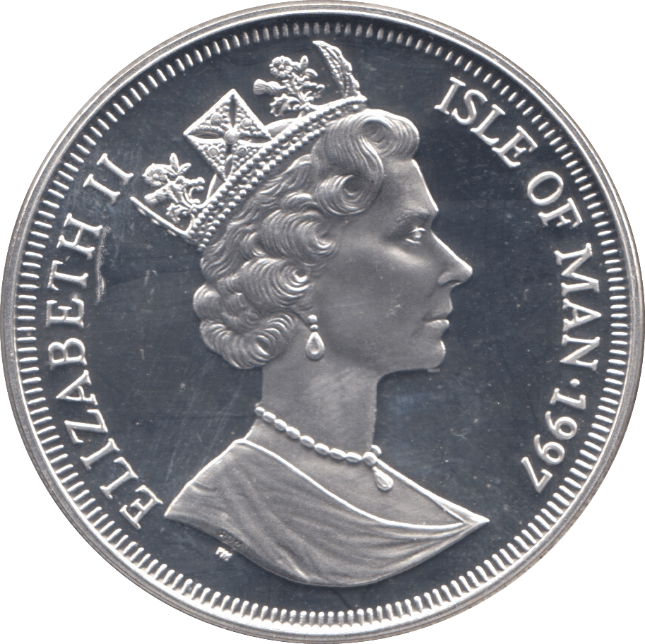1997 SILVER PROOF NORMAN CONQUEST COMMEMORATIVE CROWN ISLE OF MAN - SILVER WORLD COINS - Cambridgeshire Coins