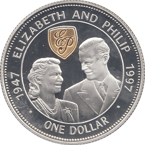 1997 SILVER PROOF ONE DOLLAR BARBADOS - SILVER WORLD COINS - Cambridgeshire Coins