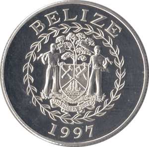1997 SILVER PROOF ONE DOLLAR BELIZE - SILVER WORLD COINS - Cambridgeshire Coins
