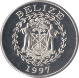 1997 SILVER PROOF ONE DOLLAR BELIZE - SILVER WORLD COINS - Cambridgeshire Coins