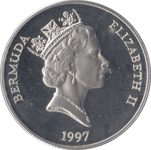 1997 SILVER PROOF ONE DOLLAR BERMUDA - SILVER WORLD COINS - Cambridgeshire Coins