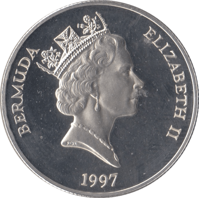 1997 SILVER PROOF ONE DOLLAR BERMUDA - SILVER WORLD COINS - Cambridgeshire Coins