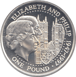1997 SILVER PROOF ONE POUND GUERNSEY - SILVER WORLD COINS - Cambridgeshire Coins