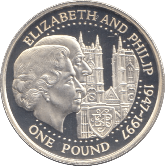 1997 SILVER PROOF ONE POUND GUERNSEY - SILVER WORLD COINS - Cambridgeshire Coins