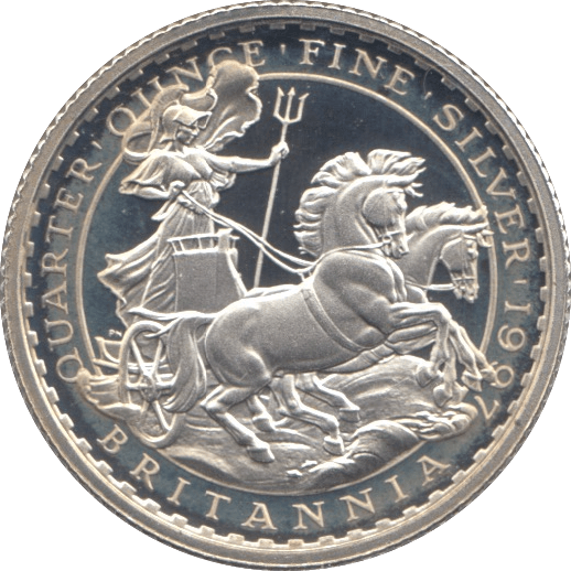 1997 SILVER PROOF QUARTER OUNCE BRITANNIA - SILVER WORLD COINS - Cambridgeshire Coins
