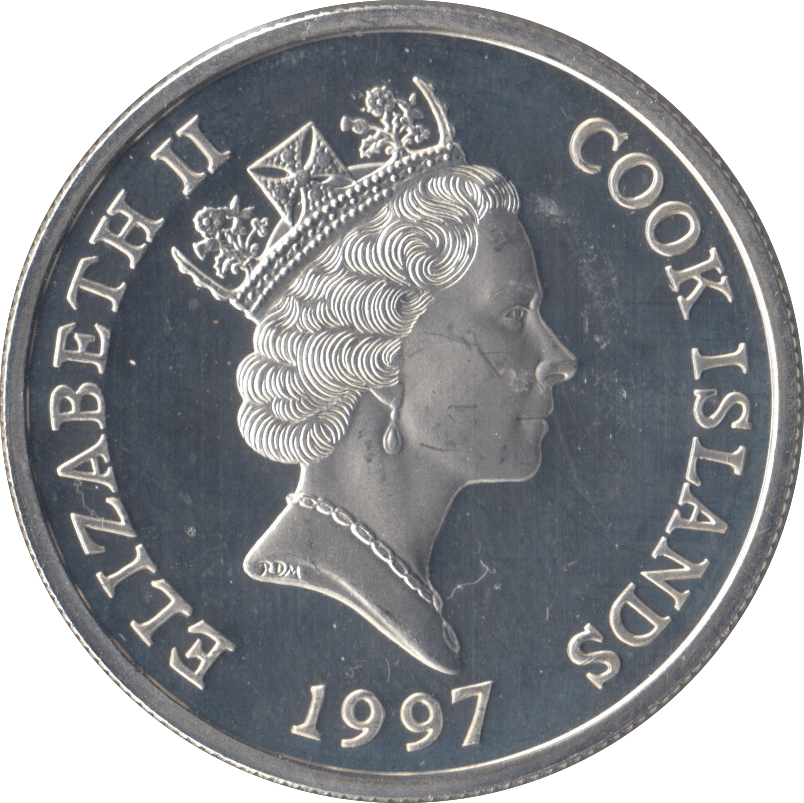 1997 SILVER PROOF QUEEN MOTHER TWO DOLLARS COOK ISLANDS - SILVER WORLD COINS - Cambridgeshire Coins