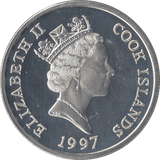 1997 SILVER PROOF QUEEN MOTHER TWO DOLLARS COOK ISLANDS - SILVER WORLD COINS - Cambridgeshire Coins