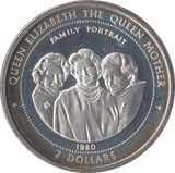 1997 SILVER PROOF QUEEN MOTHER TWO DOLLARS COOK ISLANDS - SILVER WORLD COINS - Cambridgeshire Coins