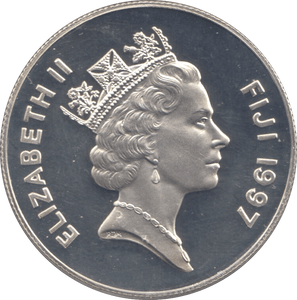 1997 SILVER PROOF TEN DOLLARS FIJI SILVER - SILVER WORLD COINS - Cambridgeshire Coins