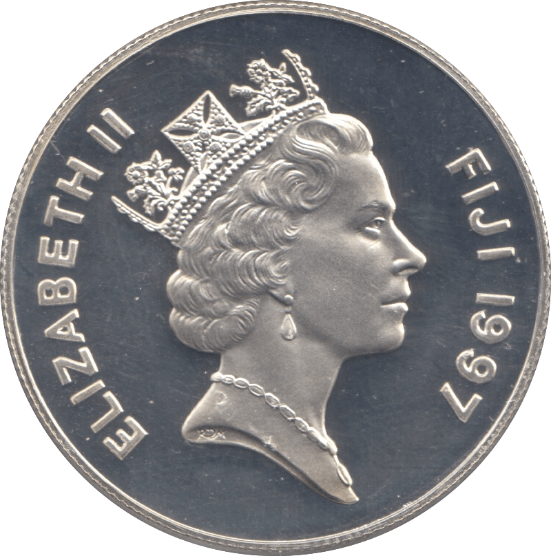 1997 SILVER PROOF TEN DOLLARS FIJI SILVER - SILVER WORLD COINS - Cambridgeshire Coins