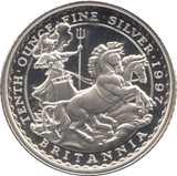 1997 SILVER PROOF TENTH OUNCE BRITANNIA - SILVER WORLD COINS - Cambridgeshire Coins