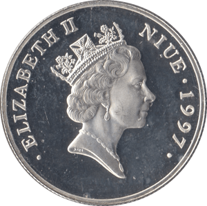 1997 SILVER PROOF TWO DOLLARS 925 SILVER NIUE ISLANDS 1 - SILVER WORLD COINS - Cambridgeshire Coins