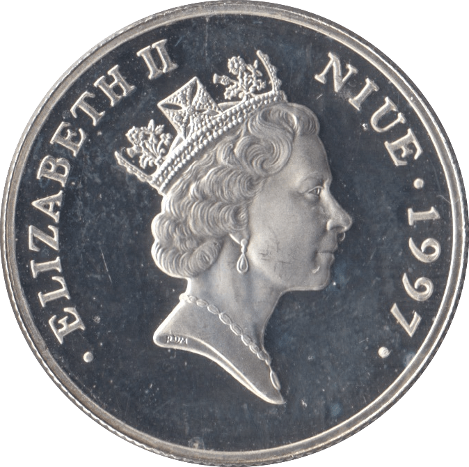 1997 SILVER PROOF TWO DOLLARS 925 SILVER NIUE ISLANDS 1 - SILVER WORLD COINS - Cambridgeshire Coins