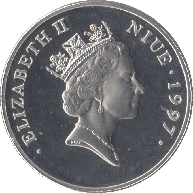 1997 SILVER PROOF TWO DOLLARS 925 SILVER NIUE ISLANDS 2 - SILVER WORLD COINS - Cambridgeshire Coins