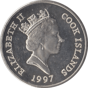 1997 SILVER PROOF TWO DOLLARS COOK ISLANDS - SILVER WORLD COINS - Cambridgeshire Coins