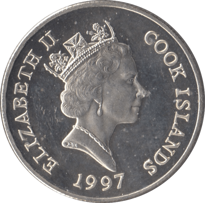 1997 SILVER PROOF TWO DOLLARS COOK ISLANDS - SILVER WORLD COINS - Cambridgeshire Coins