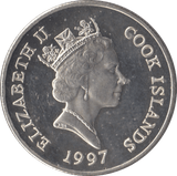 1997 SILVER PROOF TWO DOLLARS COOK ISLANDS - SILVER WORLD COINS - Cambridgeshire Coins