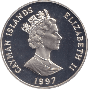 1997 SILVER PROOF TWO DOLLARS KAYMAN ISLANDS ELIZABETH AND PHILLIP - SILVER WORLD COINS - Cambridgeshire Coins