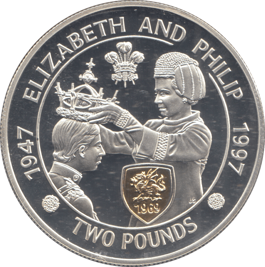1997 SILVER PROOF TWO POUNDS ELIZABETH AND PHILIP - Silver Proof - Cambridgeshire Coins