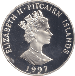 1997 SILVER TEN DOLLARS PITCAIRN ISLANDS - SILVER WORLD COINS - Cambridgeshire Coins