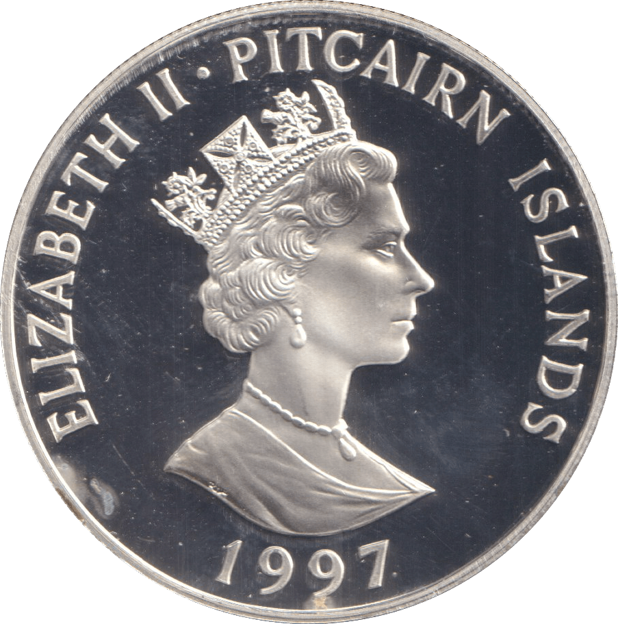 1997 SILVER TEN DOLLARS PITCAIRN ISLANDS - SILVER WORLD COINS - Cambridgeshire Coins