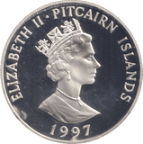 1997 SILVER TEN DOLLARS PITCAIRN ISLANDS - SILVER WORLD COINS - Cambridgeshire Coins