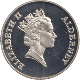 1997 SILVER TWO POUNDS ALDERNEY ELIZABETH AND PHILIP - SILVER WORLD COINS - Cambridgeshire Coins
