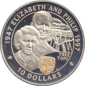 1997 TEN DOLLARS ELIZABETH AND PHILIP - WORLD COINS - Cambridgeshire Coins