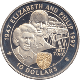 1997 TEN DOLLARS ELIZABETH AND PHILIP - WORLD COINS - Cambridgeshire Coins