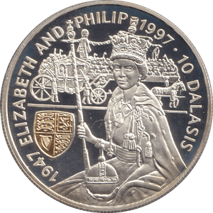 1997 TEN DOLLARS ELIZABETH AND PHILIP - WORLD COINS - Cambridgeshire Coins