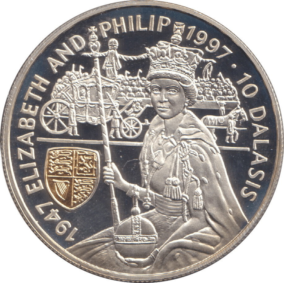 1997 TEN DOLLARS ELIZABETH AND PHILIP - WORLD COINS - Cambridgeshire Coins
