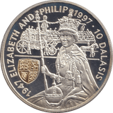 1997 TEN DOLLARS ELIZABETH AND PHILIP - WORLD COINS - Cambridgeshire Coins
