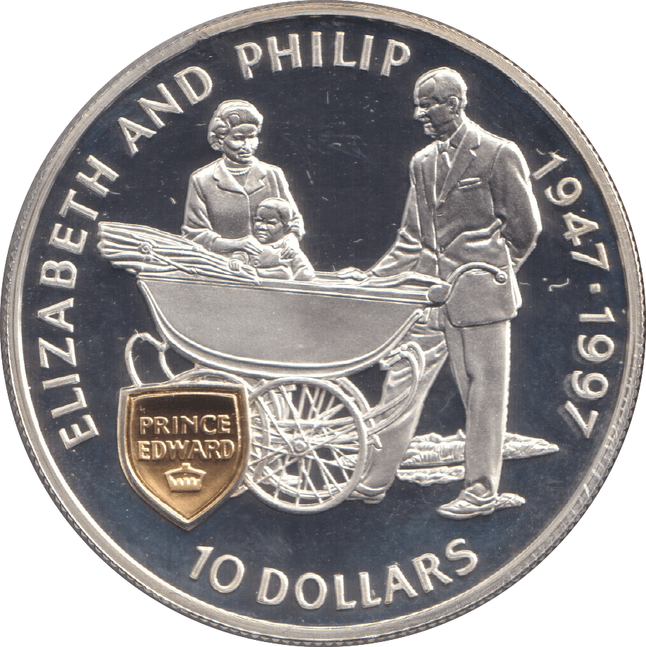 1997 TEN DOLLARS ELIZABETH AND PHILIP - WORLD COINS - Cambridgeshire Coins