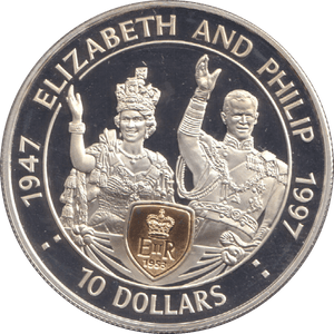 1997 TEN DOLLARS ELIZABETH AND PHILIP - WORLD COINS - Cambridgeshire Coins