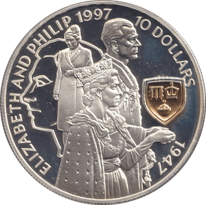 1997 TEN DOLLARS ELIZABETH AND PHILIP - WORLD COINS - Cambridgeshire Coins
