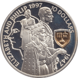 1997 TEN DOLLARS ELIZABETH AND PHILIP - WORLD COINS - Cambridgeshire Coins