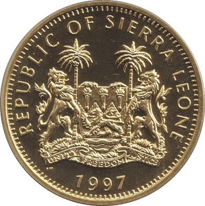 1997 TEN DOLLARS SIERRA LEONE - WORLD COINS - Cambridgeshire Coins