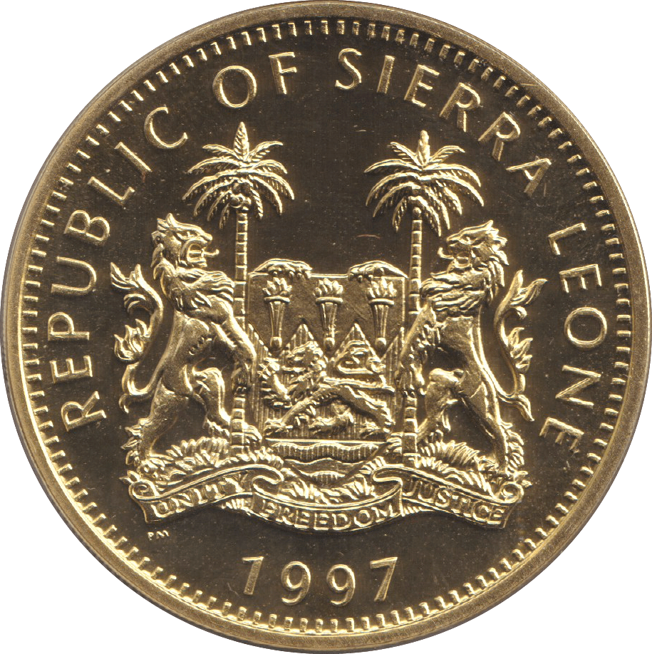 1997 TEN DOLLARS SIERRA LEONE - WORLD COINS - Cambridgeshire Coins