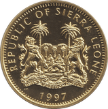 1997 TEN DOLLARS SIERRA LEONE - WORLD COINS - Cambridgeshire Coins