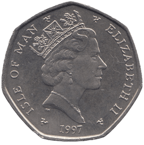 1997 TT FIFTY PENCE ISLE OF MAN ( LARGE ) - WORLD COINS - Cambridgeshire Coins