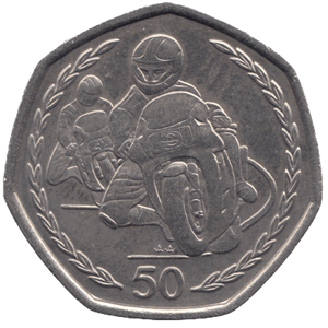 1997 TT FIFTY PENCE ISLE OF MAN ( LARGE ) - WORLD COINS - Cambridgeshire Coins